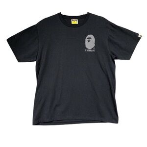 Bape Tee Mens Size Large Black T Shirt By Bathing Ape Pocket Logo Multilogo Back